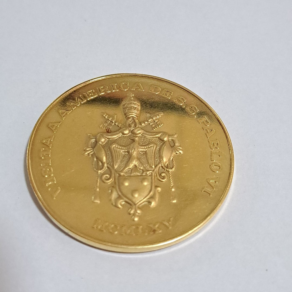 MEDALLA CONMEMORATIVA ORO 18 K 42 GRMS (SEMINUEVO)