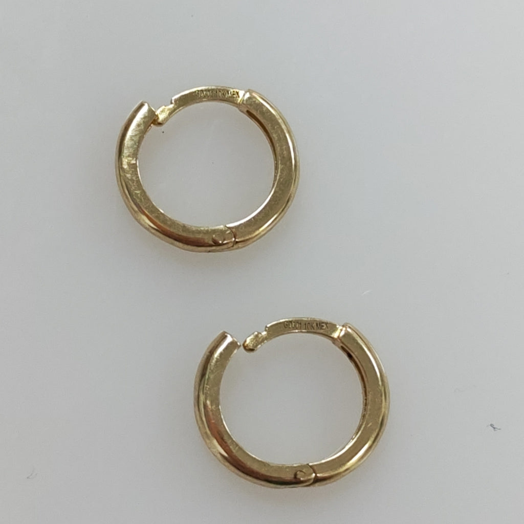 ARETES ARRACADAS LISAS 10K 1.2 GR (NUEVO)