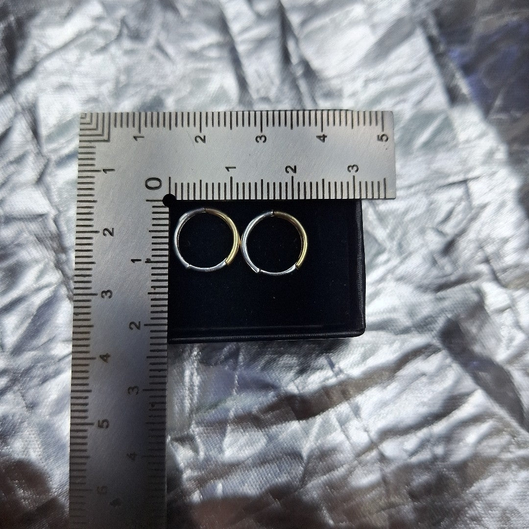 ARRACADAS PAR ORO BLANCO 14 K 0,80 GRMS (SEMINUEVO)