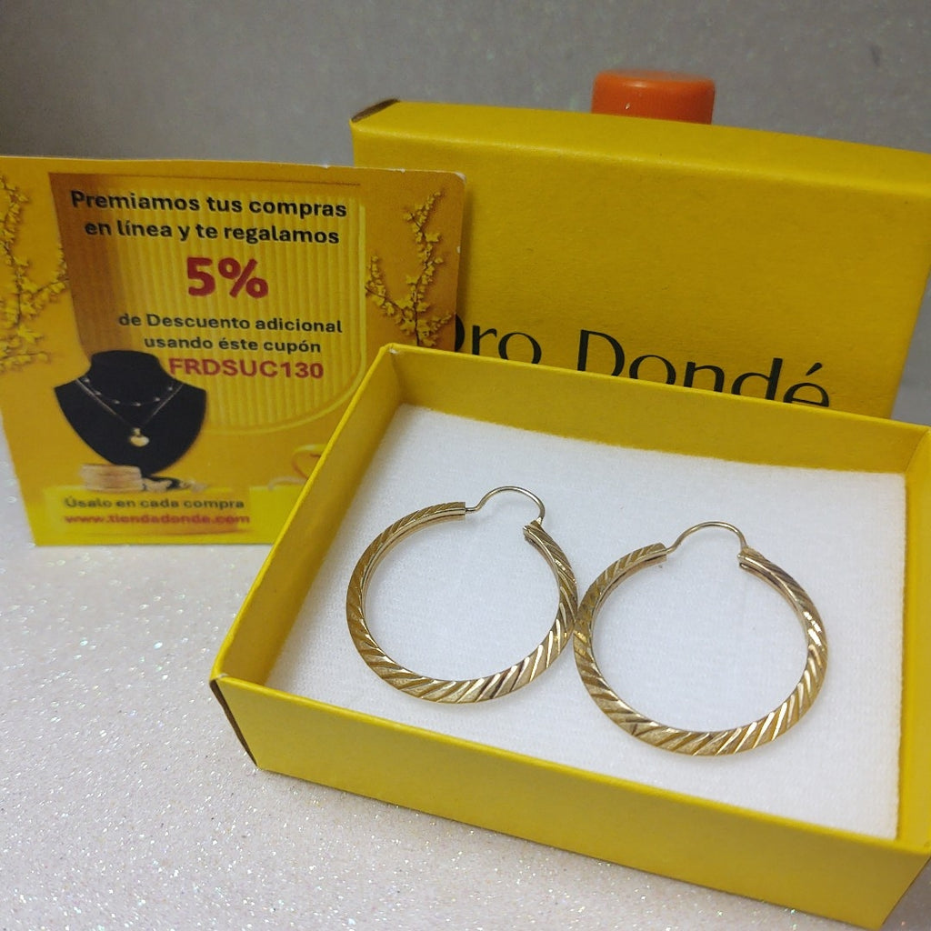 ARRACADAS PAR ORO 14 K 3.6 GRMS (SEMINUEVO)