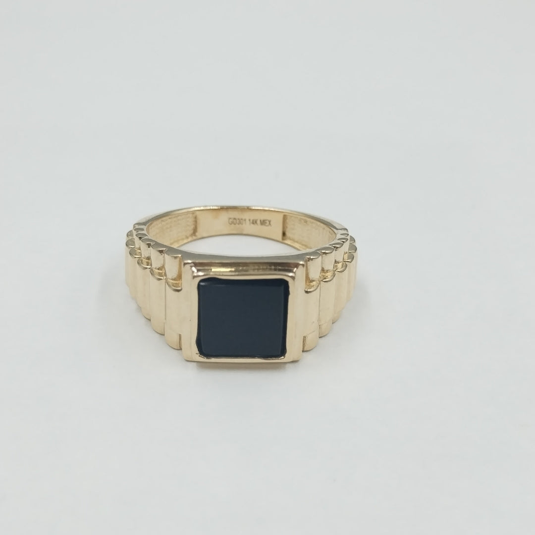 ANILLO C ONIX 14K 9.5 TALLA 8.4 GR (NUEVO)
