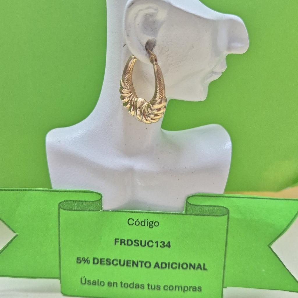 ARRACADAS PAR ORO 14 K 3,00 GRMS (SEMINUEVO)