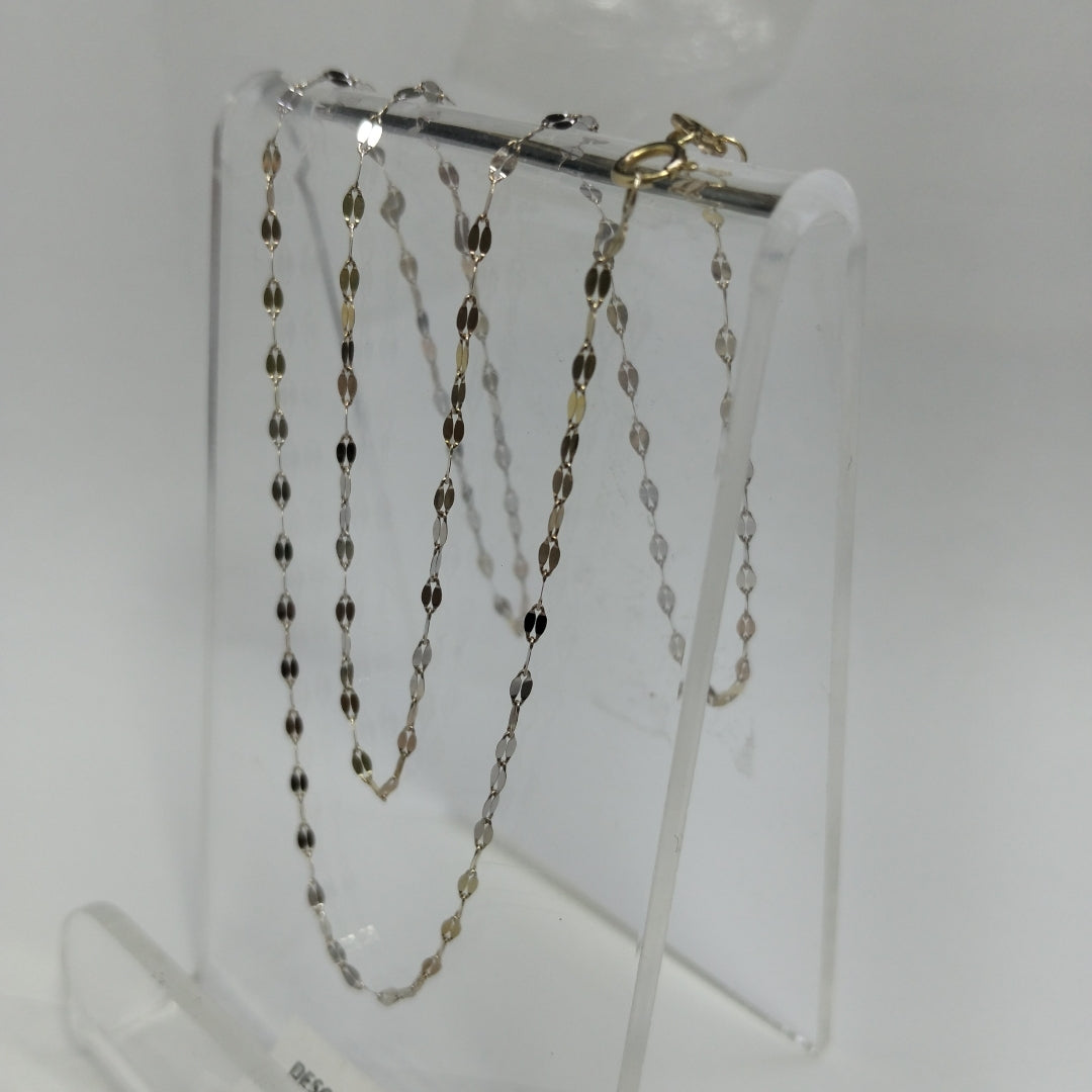 CADENA ORO COMBINADO 14 K 1.2 GRMS (SEMINUEVO)