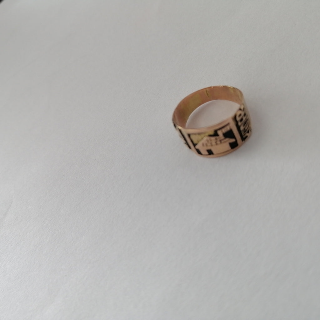 ANILLO DE GRADUACIÓN ORO 8 K 1.3 GRMS (SEMINUEVO)