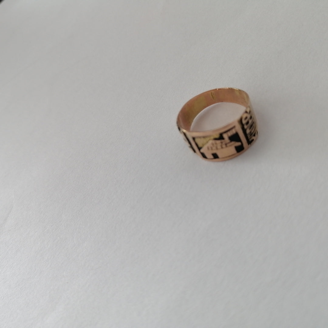 ANILLO DE GRADUACIÓN ORO 8 K 1.3 GRMS (SEMINUEVO)