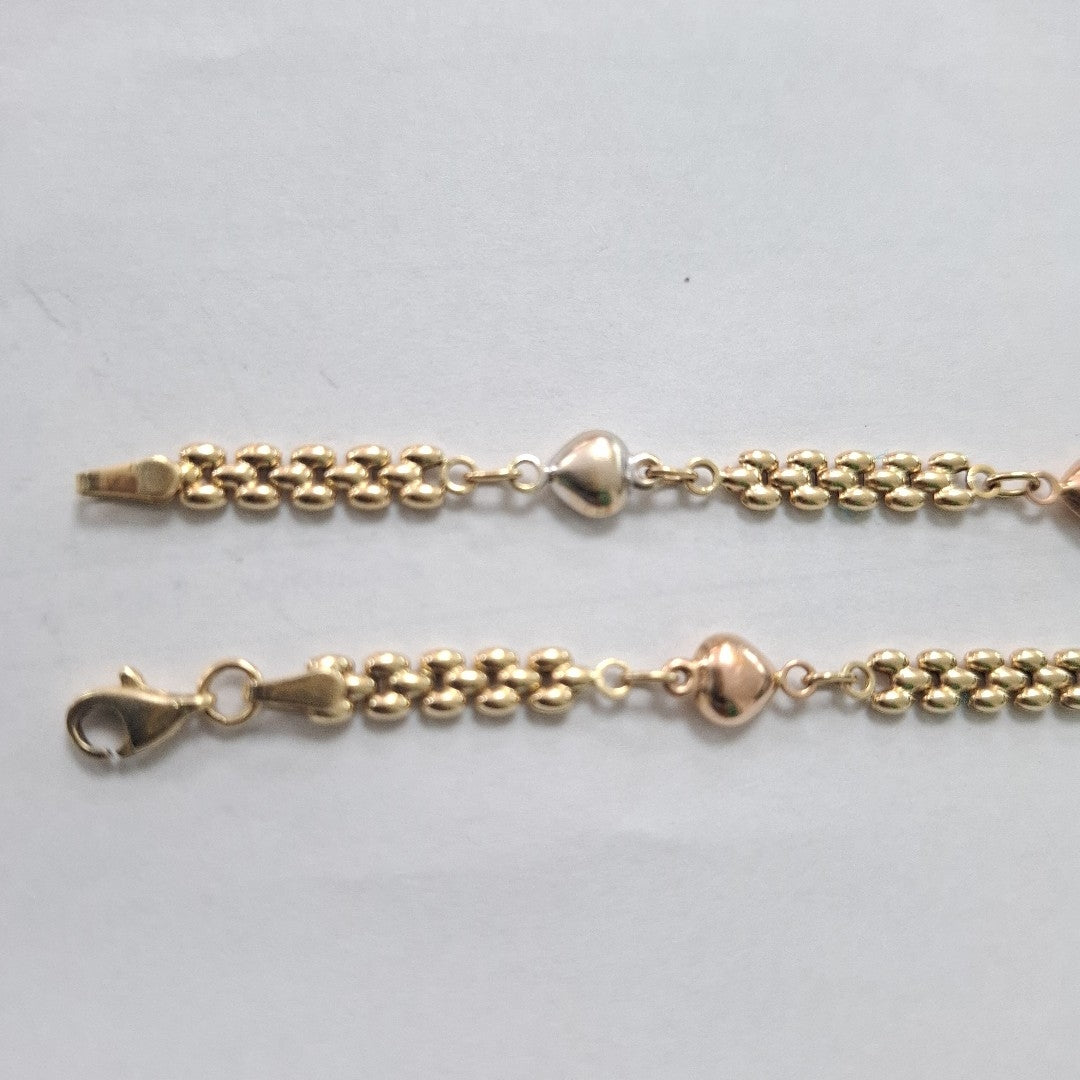 PULSERA ORO, ORO COMBINADO 14 K 3 GRMS (SEMINUEVO)