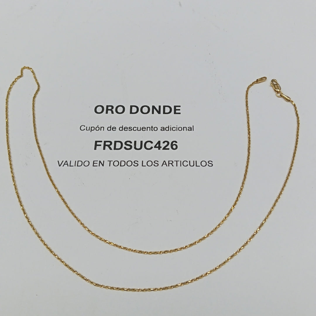 CADENA ORO 14 K 3.4 GRMS (SEMINUEVO)