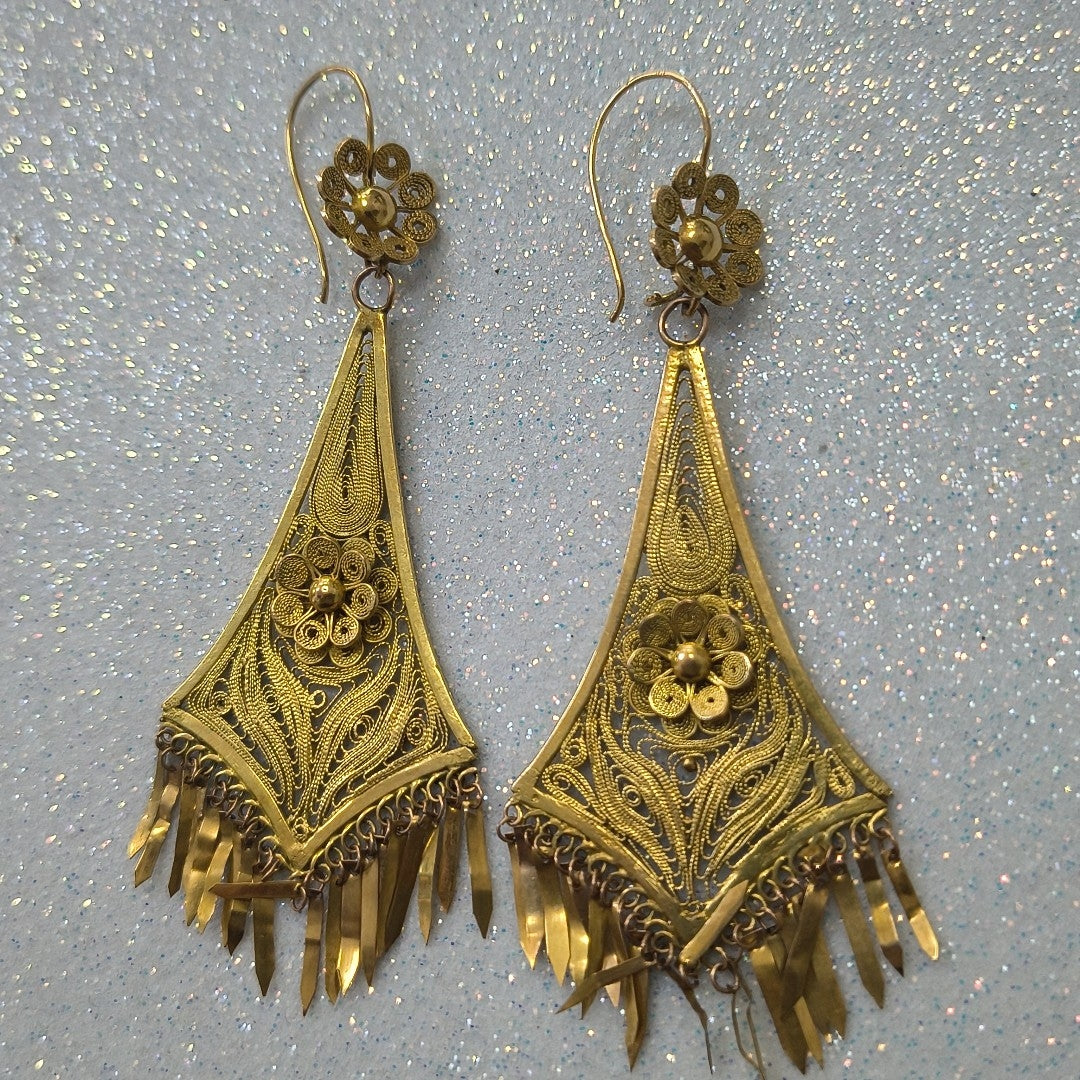 ARETES PAR ORO 10 K 7,20 GRMS (SEMINUEVO)