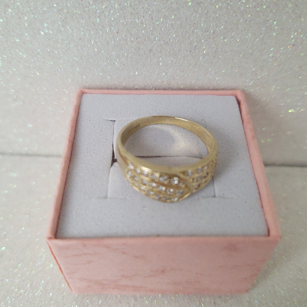 ANILLOS C CIRCONIAS 14K TALLA 7 2.9 GR (NUEVO)