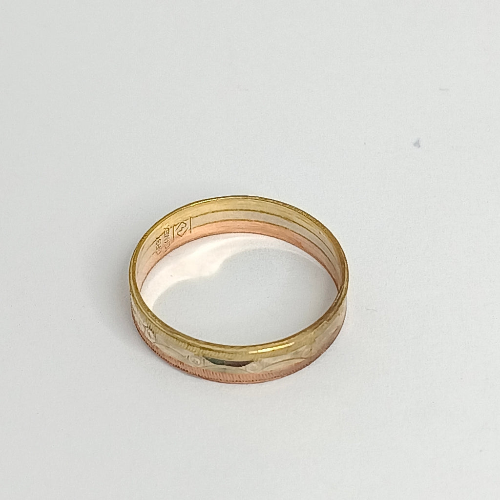 ARGOLLA ORO, ORO COMBINADO 10 K 1.2 GRMS (SEMINUEVO)