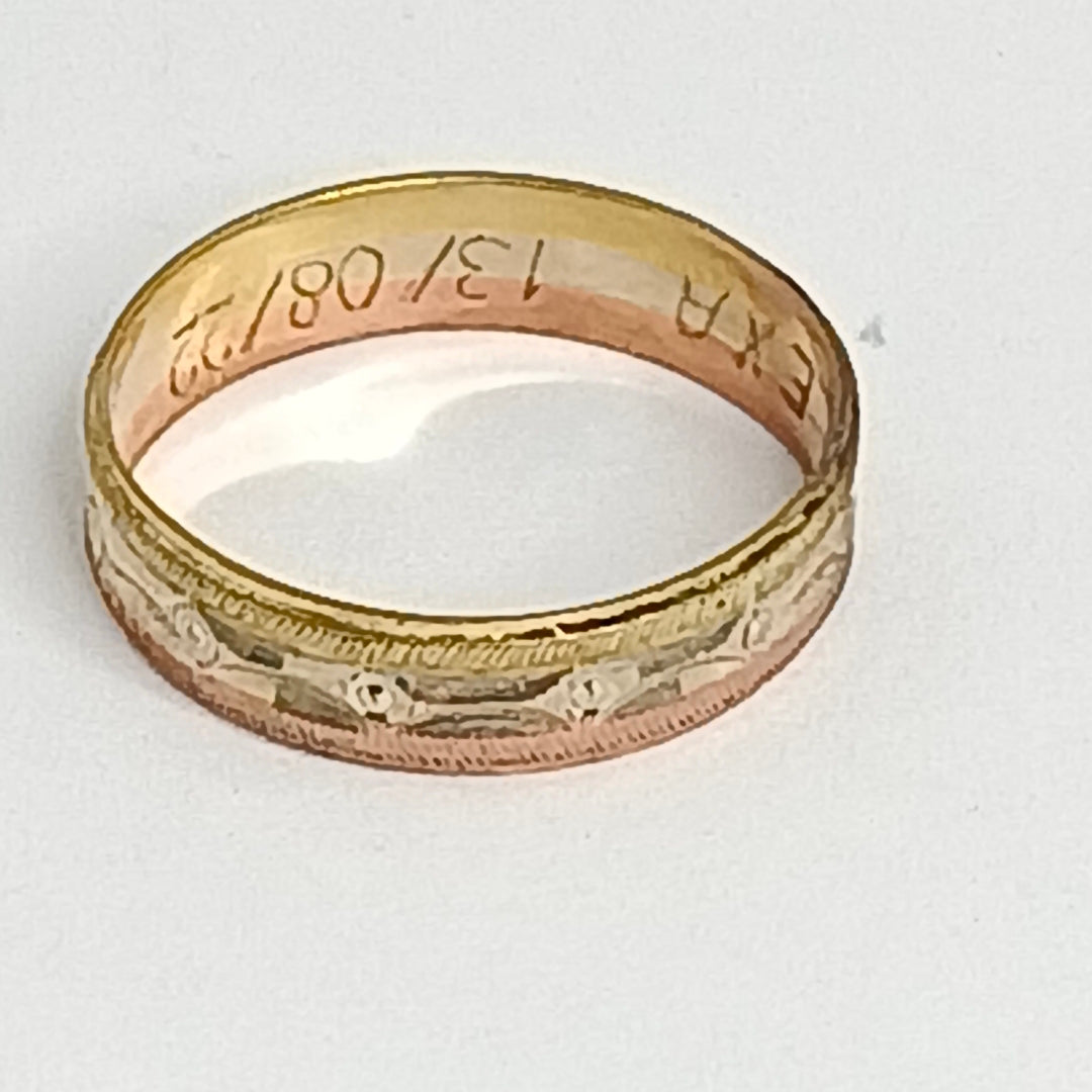 ARGOLLA ORO, ORO COMBINADO 10 K 1.1 GRMS (SEMINUEVO)