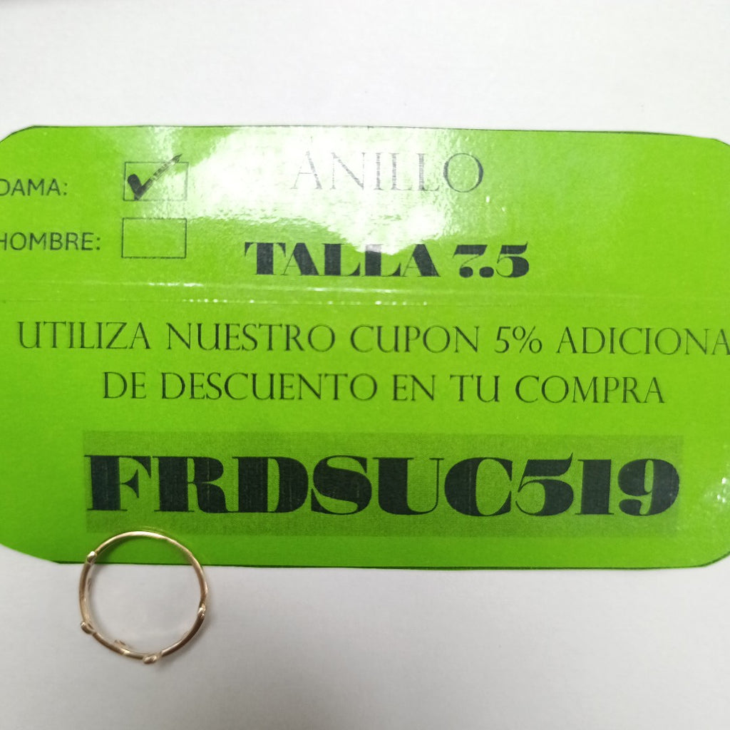 ANILLITO ORO 14 K 1.2 GRMS (SEMINUEVO)