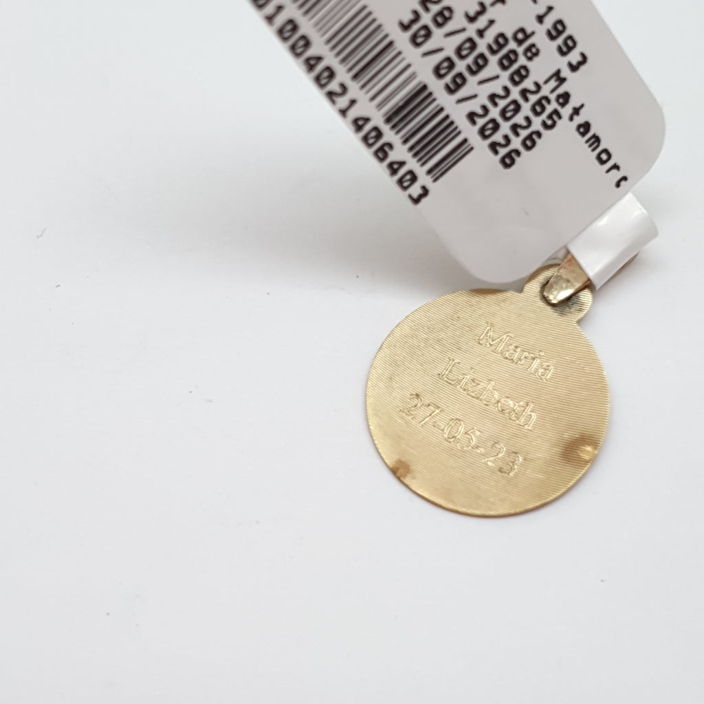 MEDALLA PERSONAL ORO 10 K 0.9 GRMS (SEMINUEVO)