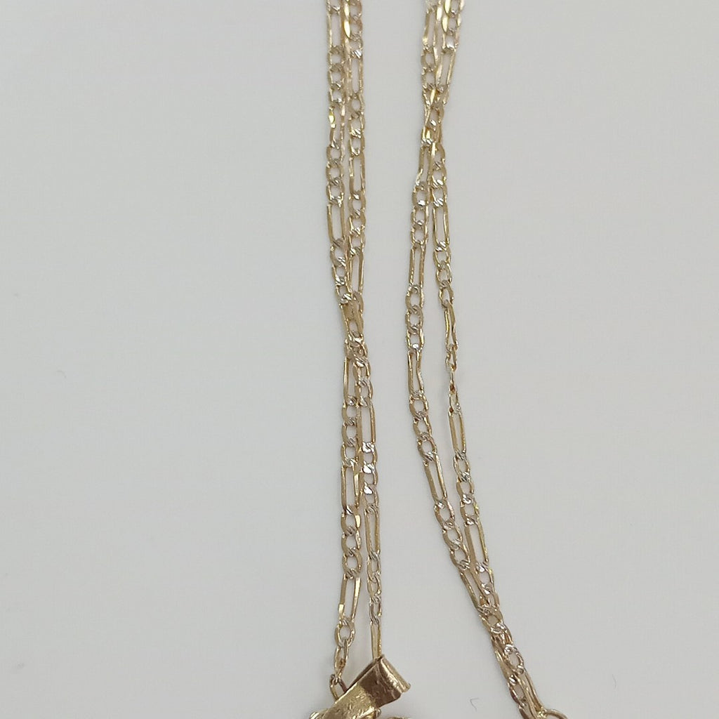 CADENA, MEDALLA RELIGIOSA ORO 14 K 2.6 GRMS (SEMINUEVO)