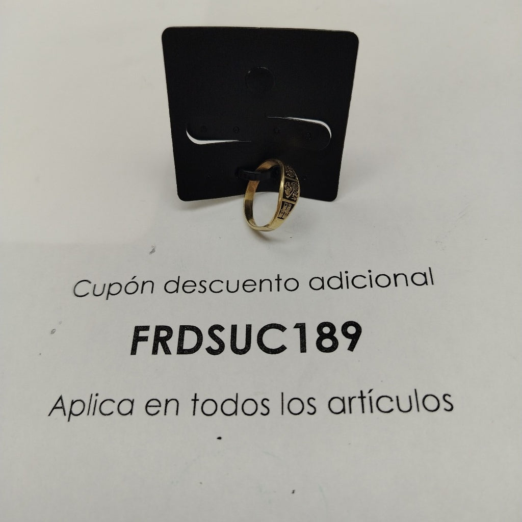 ANILLO DE GRADUACIÓN ORO 8 K 1.4 GRMS (SEMINUEVO)