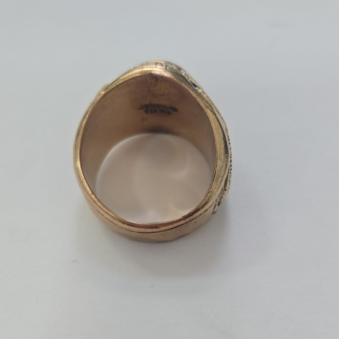 ANILLO DE GRADUACIÓN ORO 10 K 19.4 GRMS (SEMINUEVO)