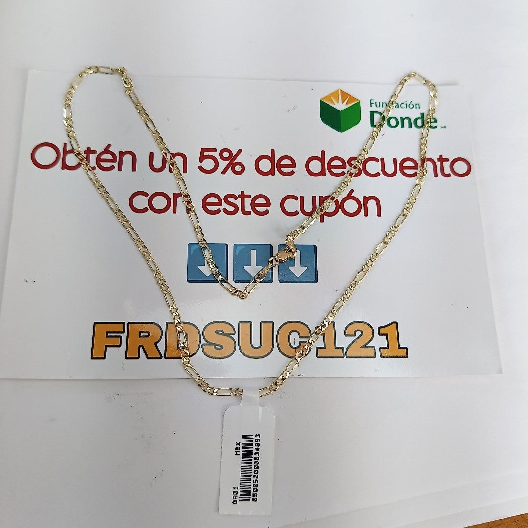 CADENA 3X1 14K 50 CM 4.6 GR (NUEVO)