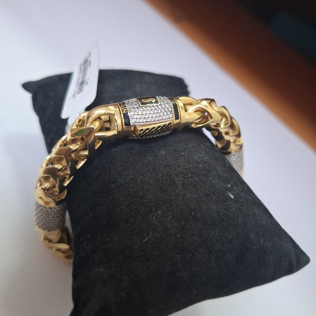 PULSERA CABALLERO MONACO ORO 14K 33.8 (NUEVO)