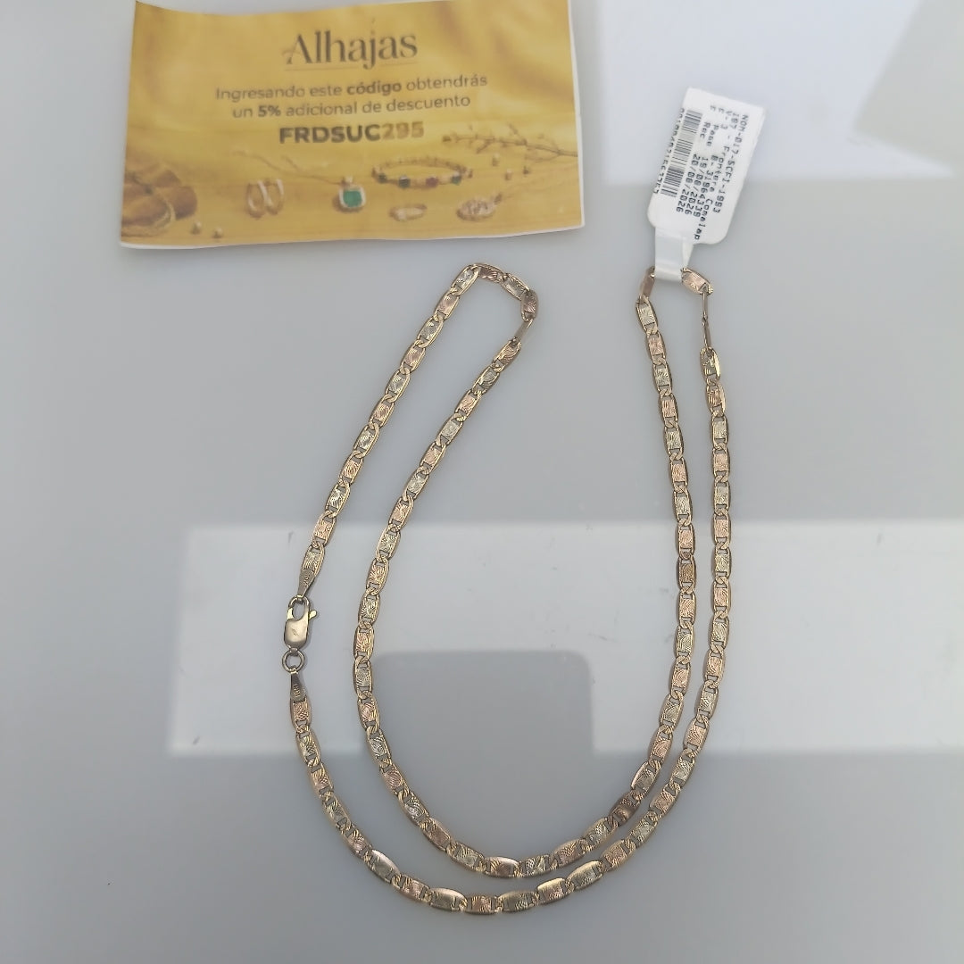 CADENA ORO,ORO COMBINADO 10 K 9,50 GRMS (SEMINUEVO)