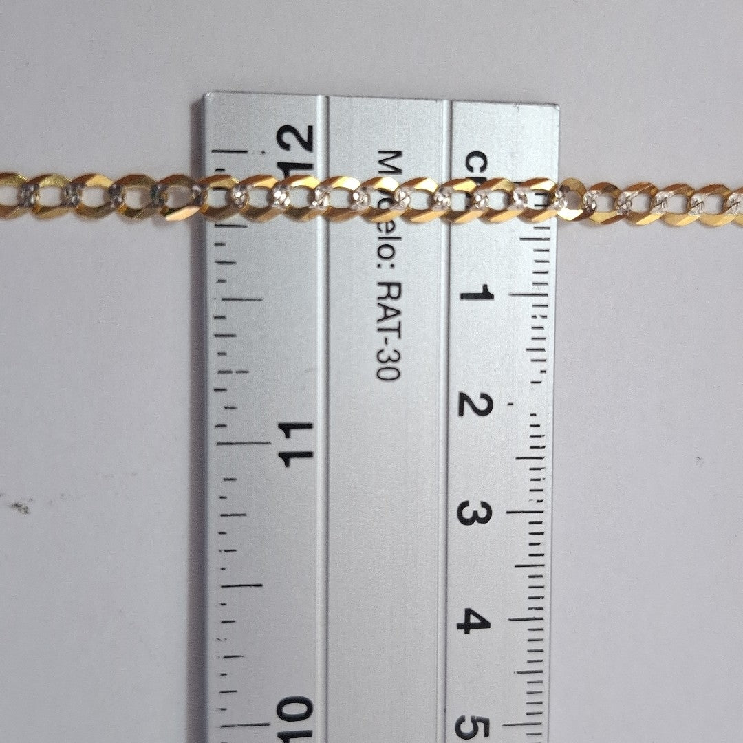 CADENAS BARBADA DIAMANTADA ORO 14K 60 CM 9.4 GR (NUEVO)