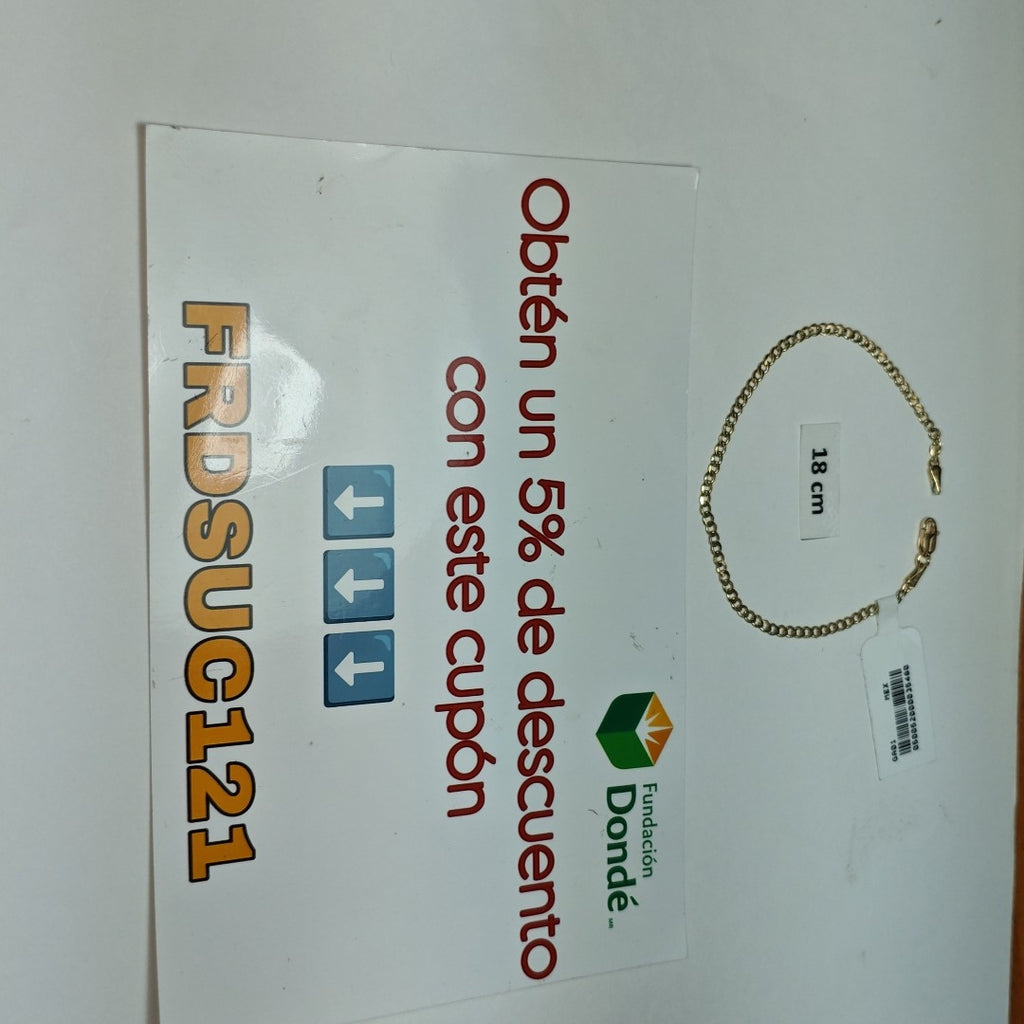 PULSERA BARBADA 14K 18 CM 2 GR (NUEVO)