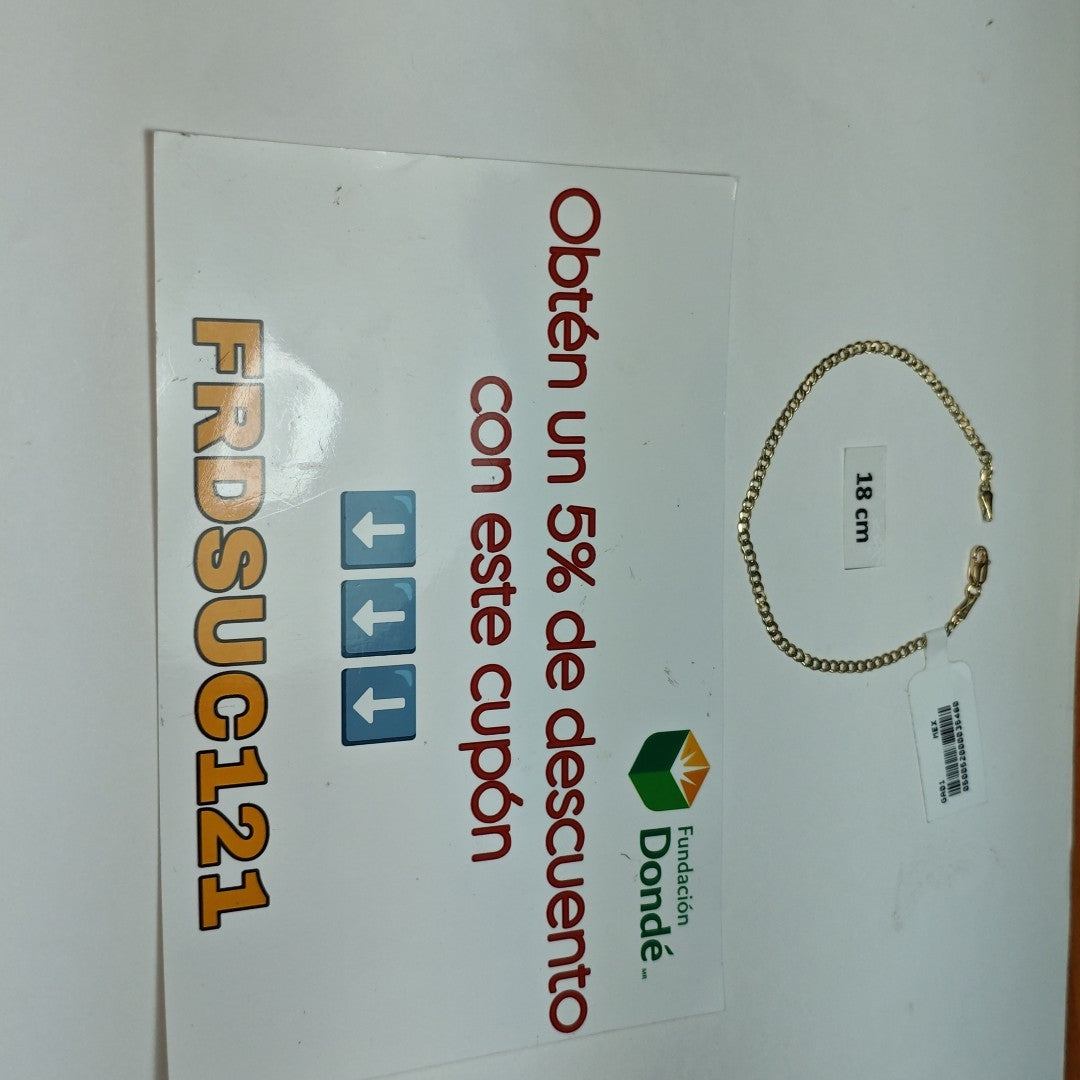 PULSERA BARBADA 14K 18 CM 2 GR (NUEVO)