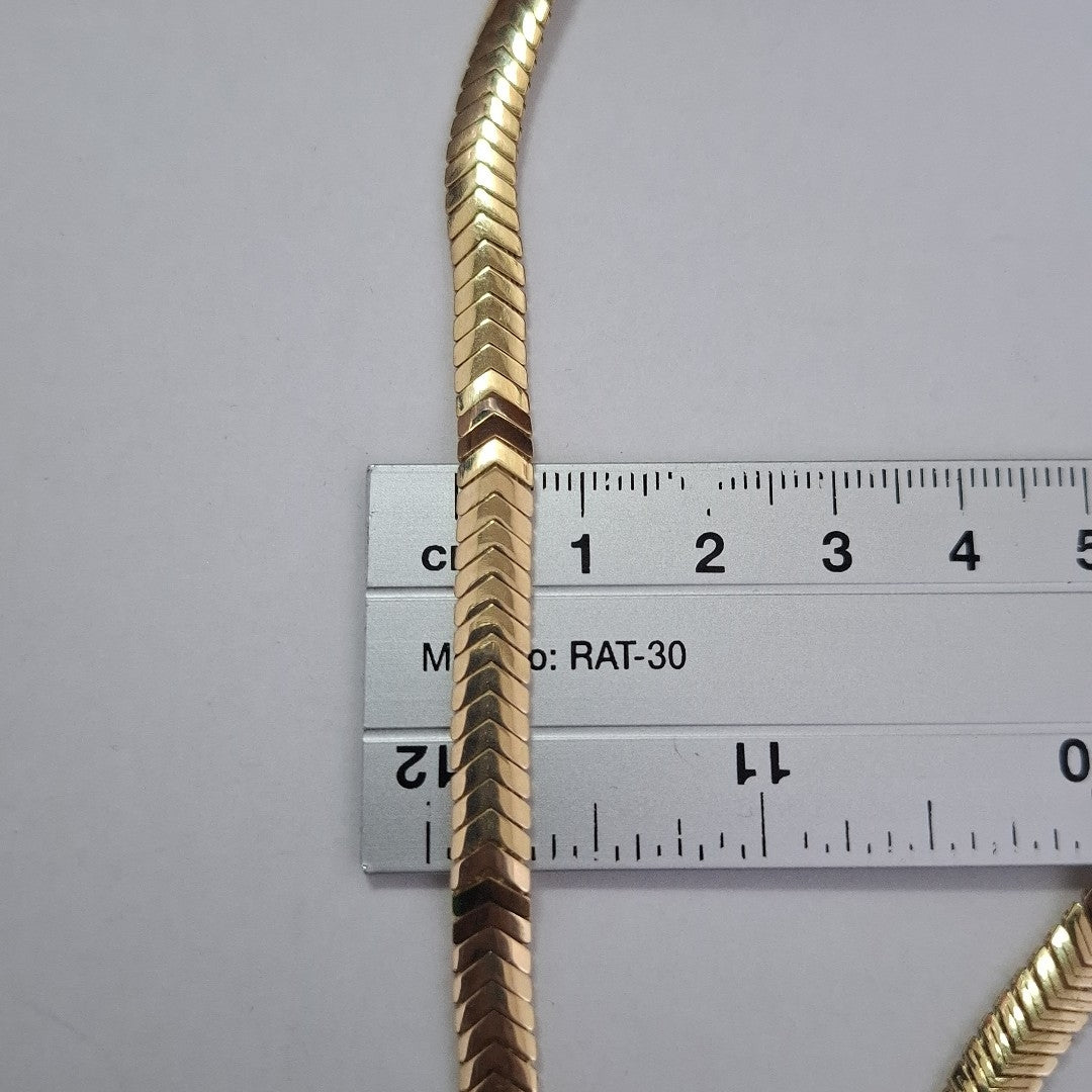 CADENA MONACO ORO 14K 15.5 (NUEVO)