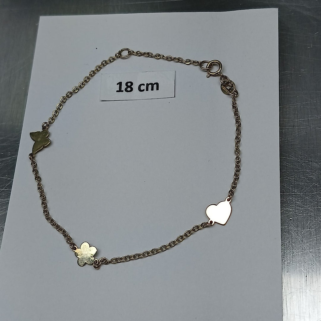PULSERA ESPECIAL C FIGURAS 14K 18 CM 1.8 GR (NUEVO)