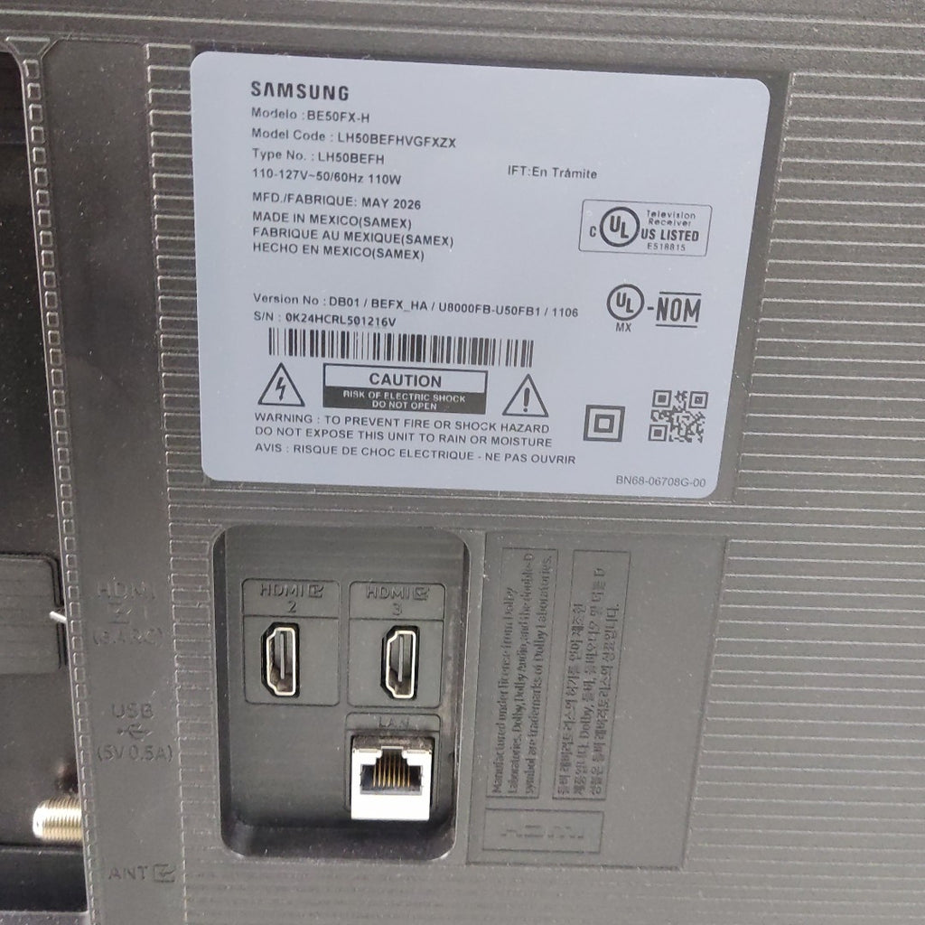 PANTALLA SAMSUNG BE50FX-H (2026) 50" LED 4K (SEMINUEVO)