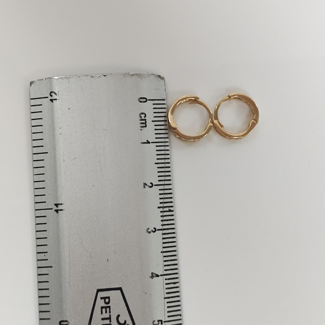 ARETES ARRACADA C CIRCONIAS 14K 1.2 GR (NUEVO)
