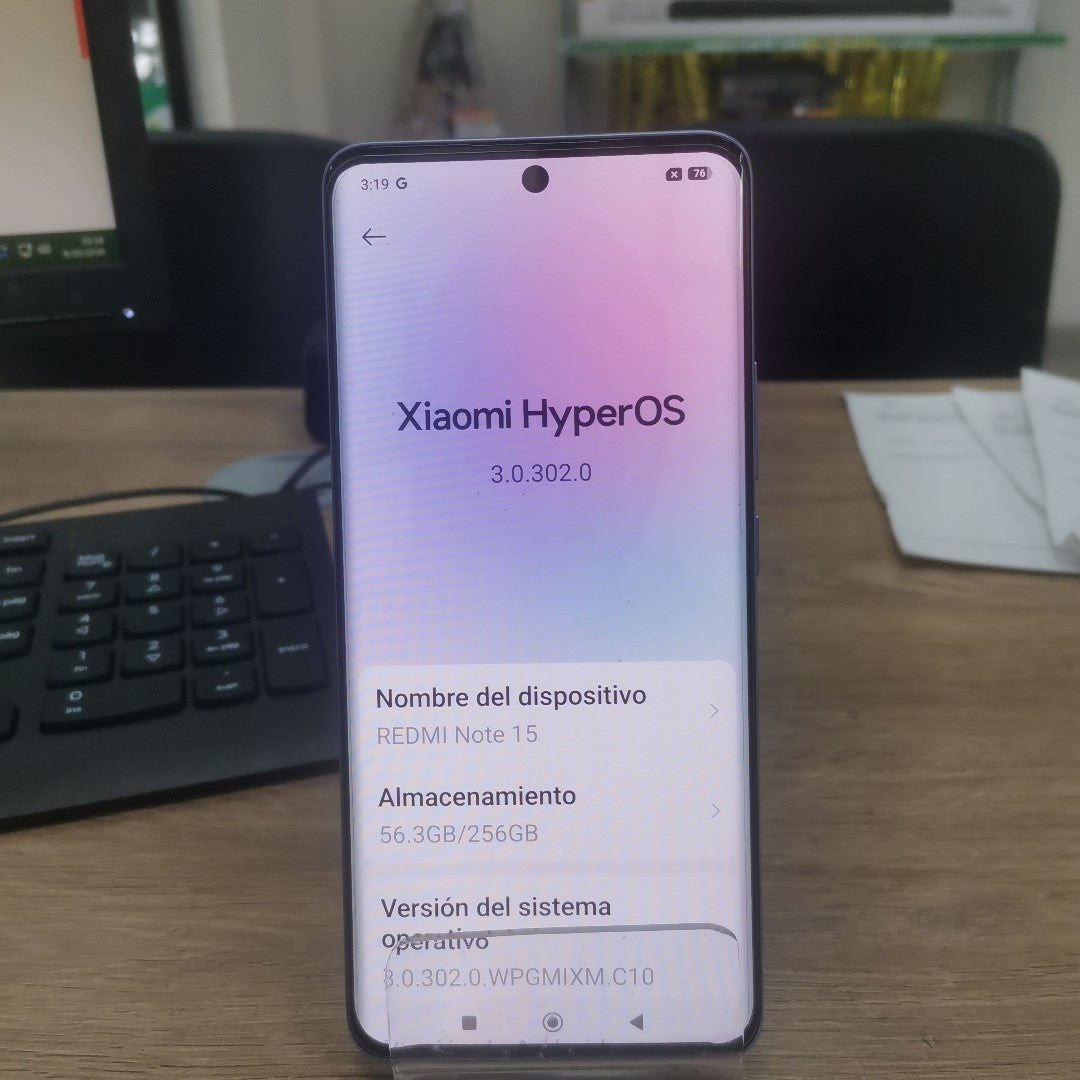 CELULAR XIAOMI REDMI NOTE 15 2510DRA23L (2026) 256 GB 8 GB RAM (SEMINUEVO)