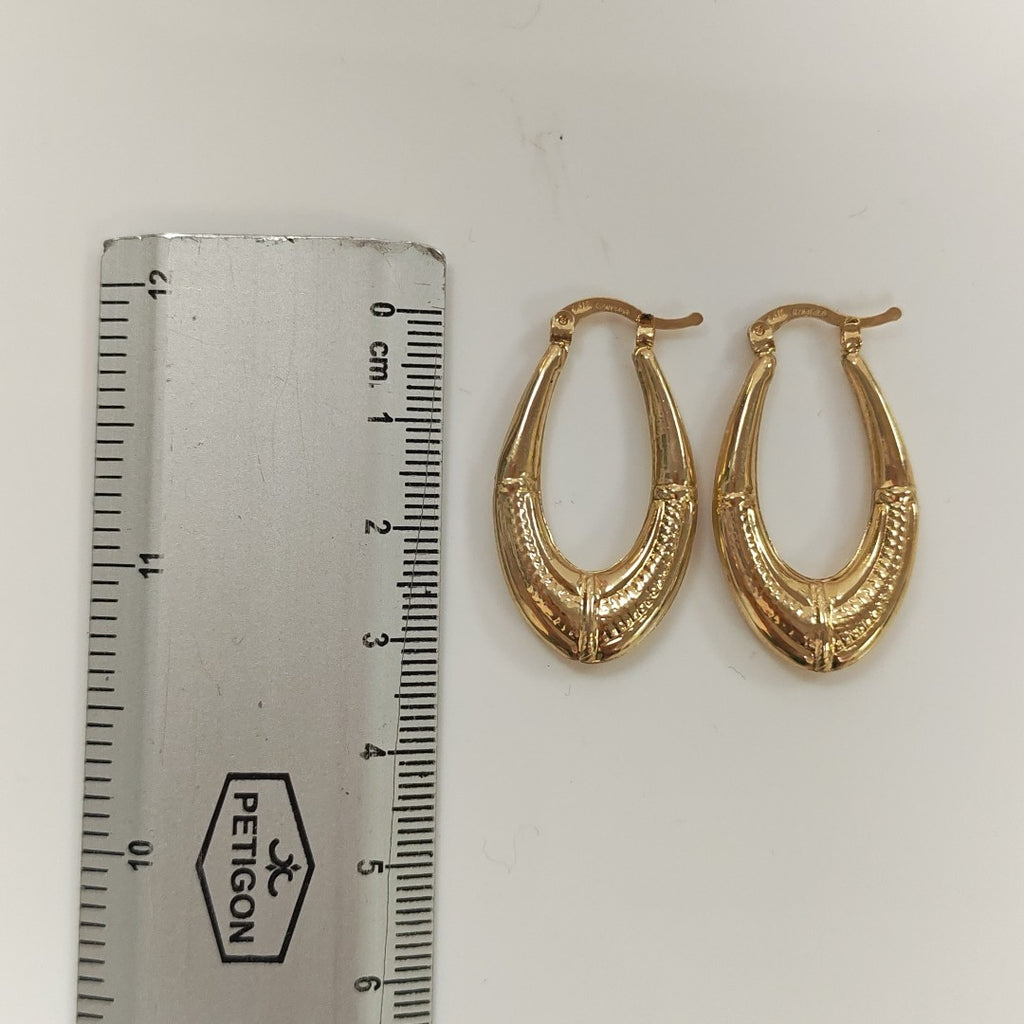 ARETES ARRACADAS ESTRIADAS 14K 2.6 GR (NUEVO)