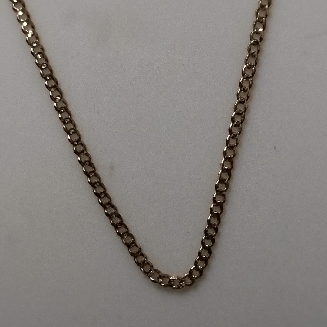 CADENAS BARBADA DIAMANTADA ORO 14K 55 CM 5.7 GR (NUEVO)