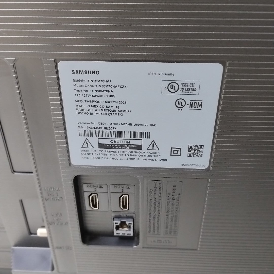 PANTALLA SAMSUNG UN50M70HAF (2026) 50" LED 4K (SEMINUEVO)
