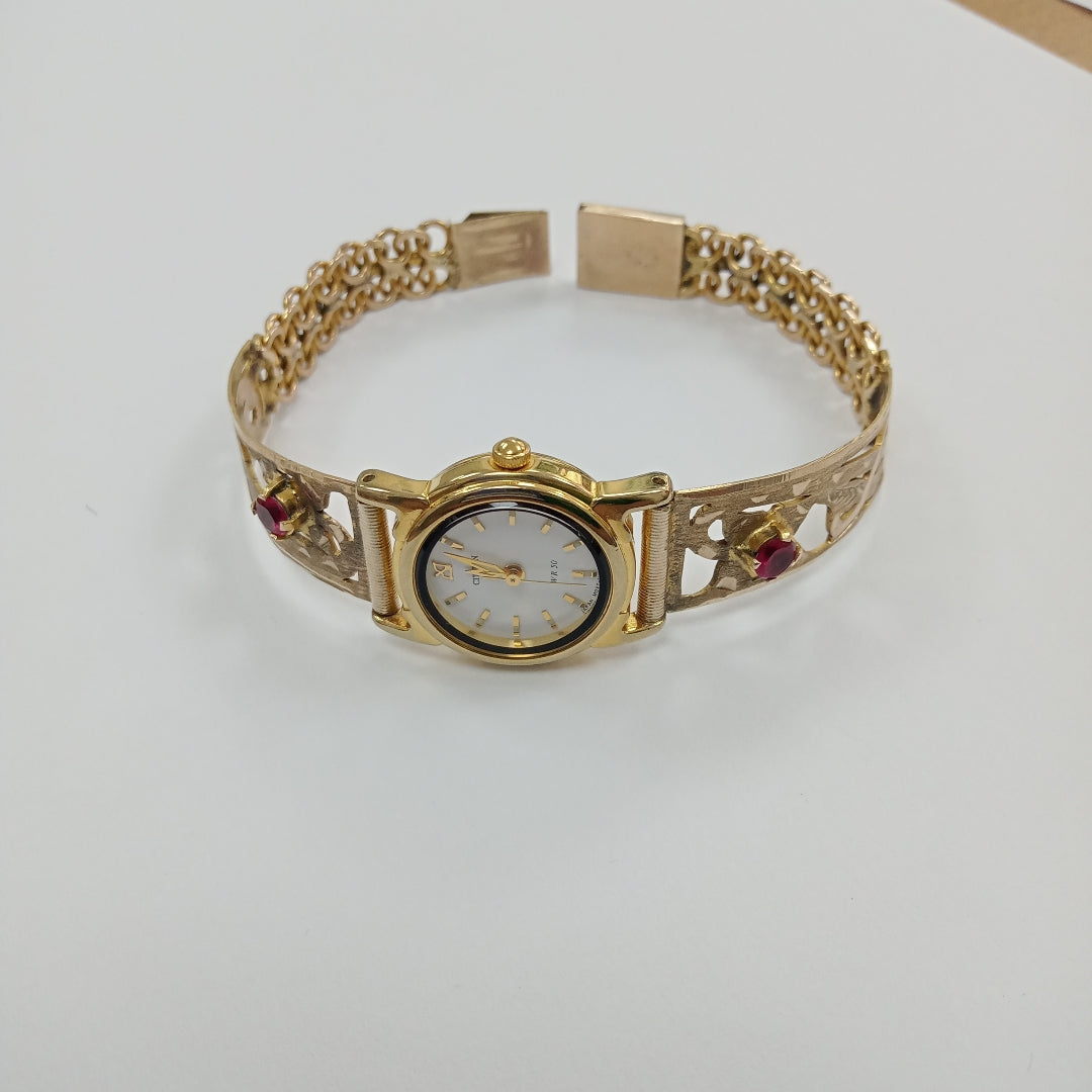 RELOJ CAJA ACERO PULSO ORO ORO 10 K 13 GRMS (SEMINUEVO)