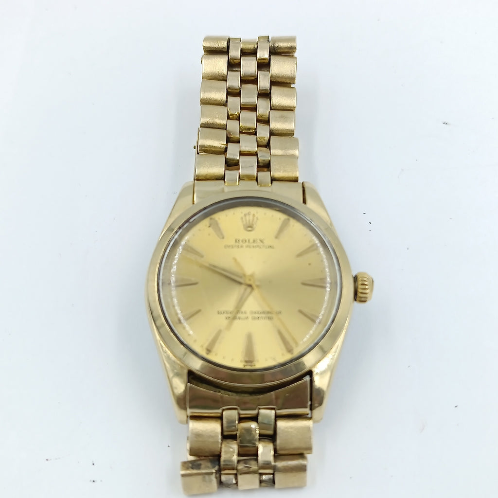 RELOJ CAJA ACERO PULSO ORO ORO 10 K 97.4 GRMS (SEMINUEVO)