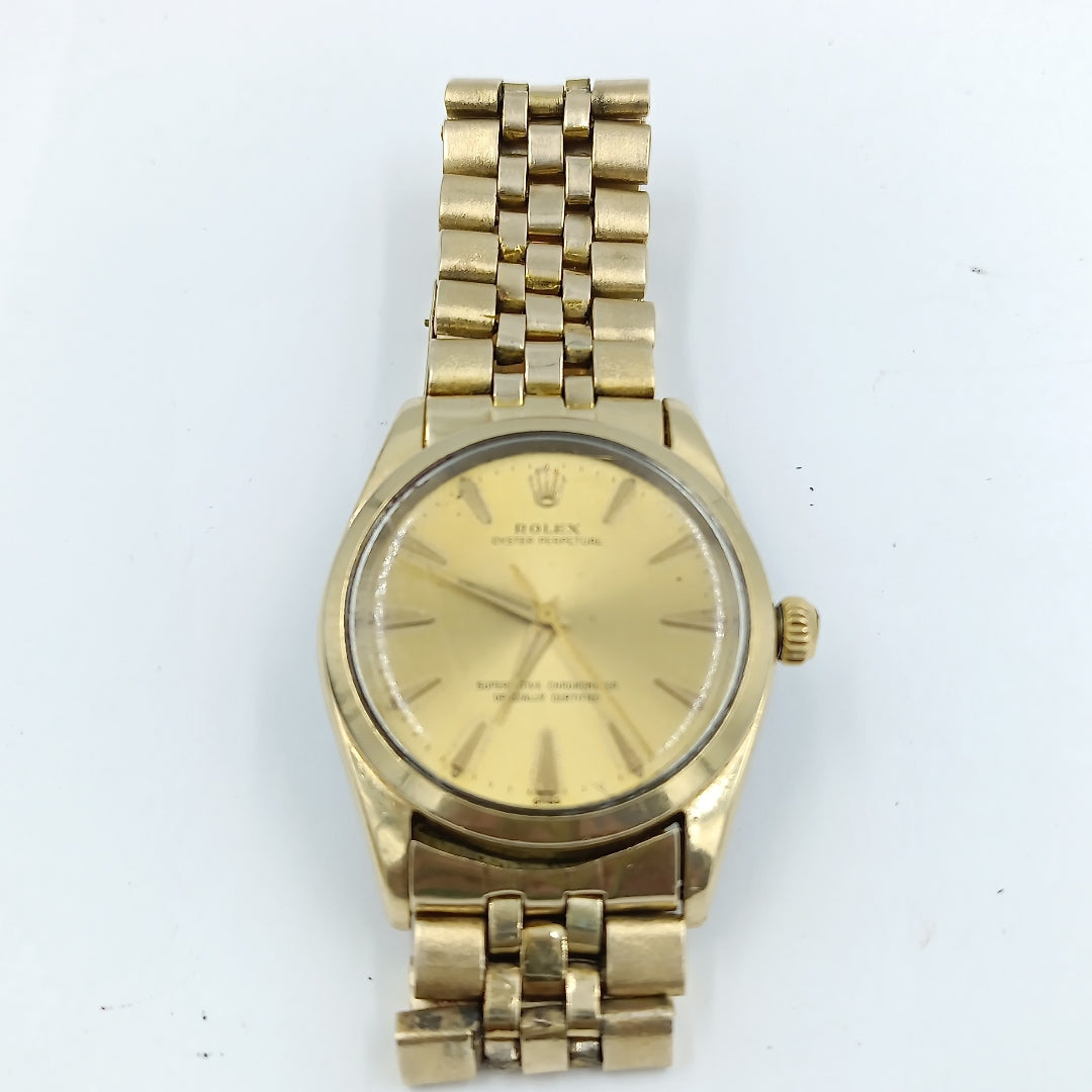 RELOJ CAJA ACERO PULSO ORO ORO 10 K 97.4 GRMS (SEMINUEVO)