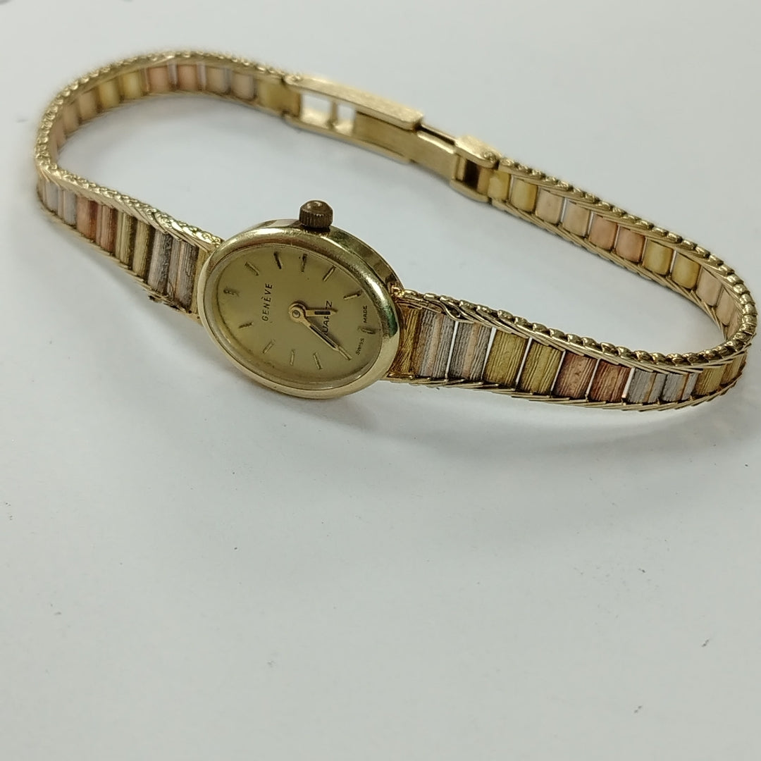 RELOJ CAJA Y PULSO ORO ORO 14 K 19 GRMS (SEMINUEVO)