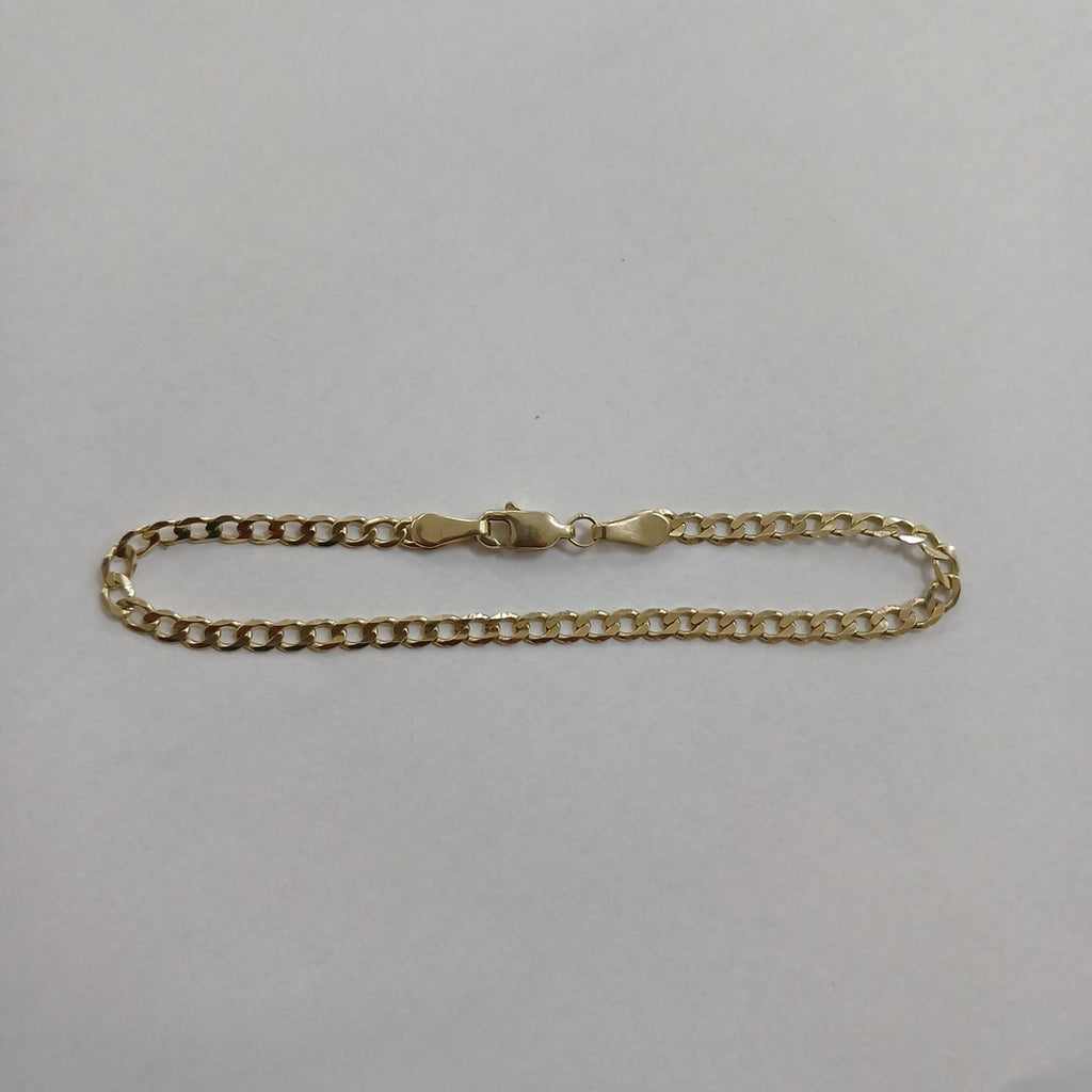 PULSERA TEJIDO BARBADA 14K 18 CM 3.3 GR (NUEVO)