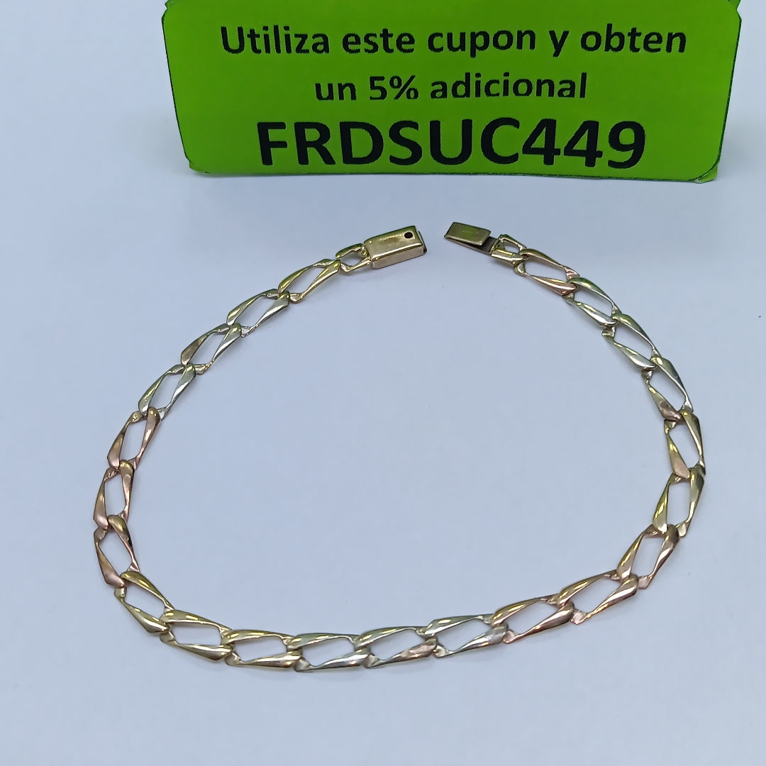 PULSERA ORO, ORO COMBINADO 10 K 1.7 GRMS (SEMINUEVO)