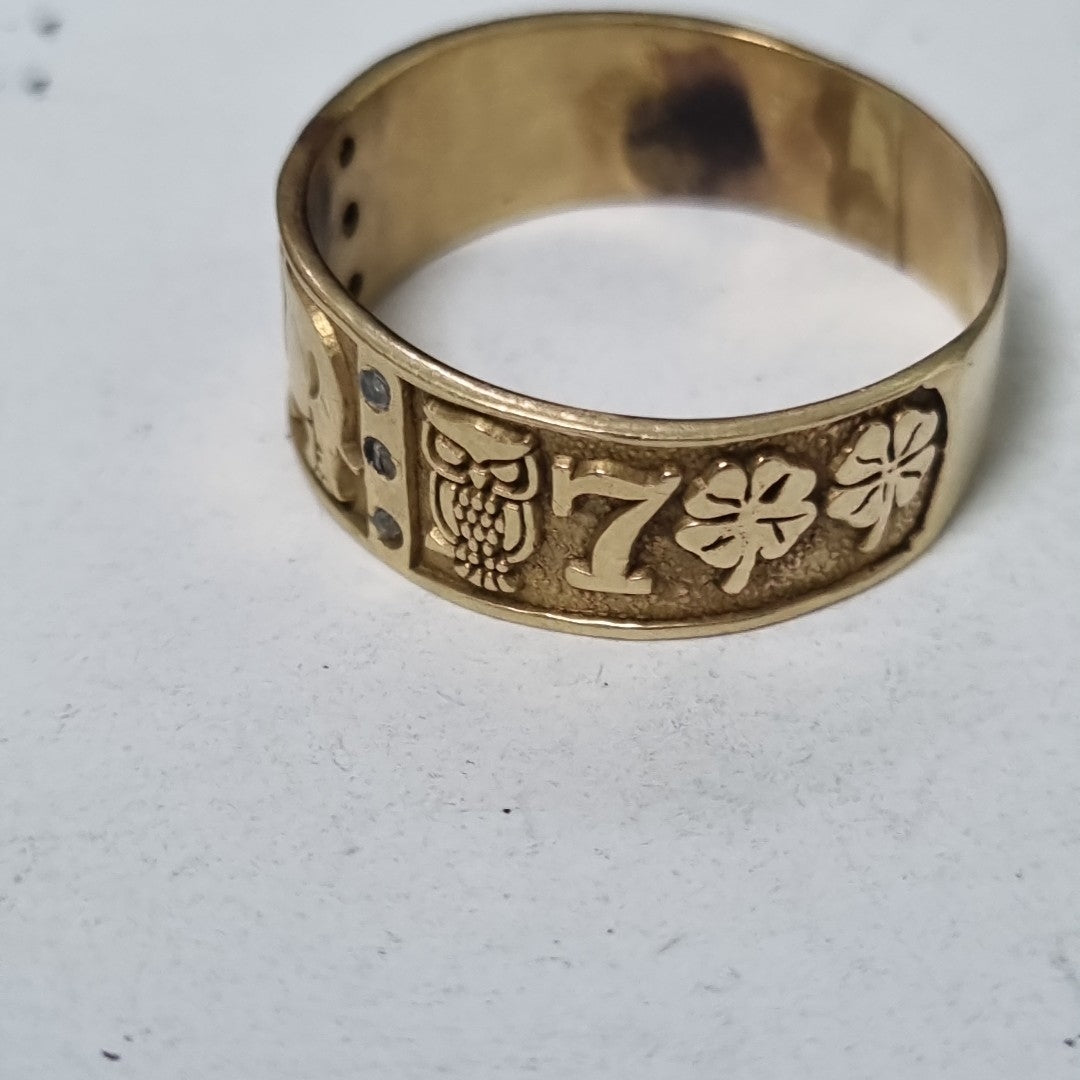 ARGOLLA DE LA SUERTE ORO 14 K 4 GRMS (SEMINUEVO)
