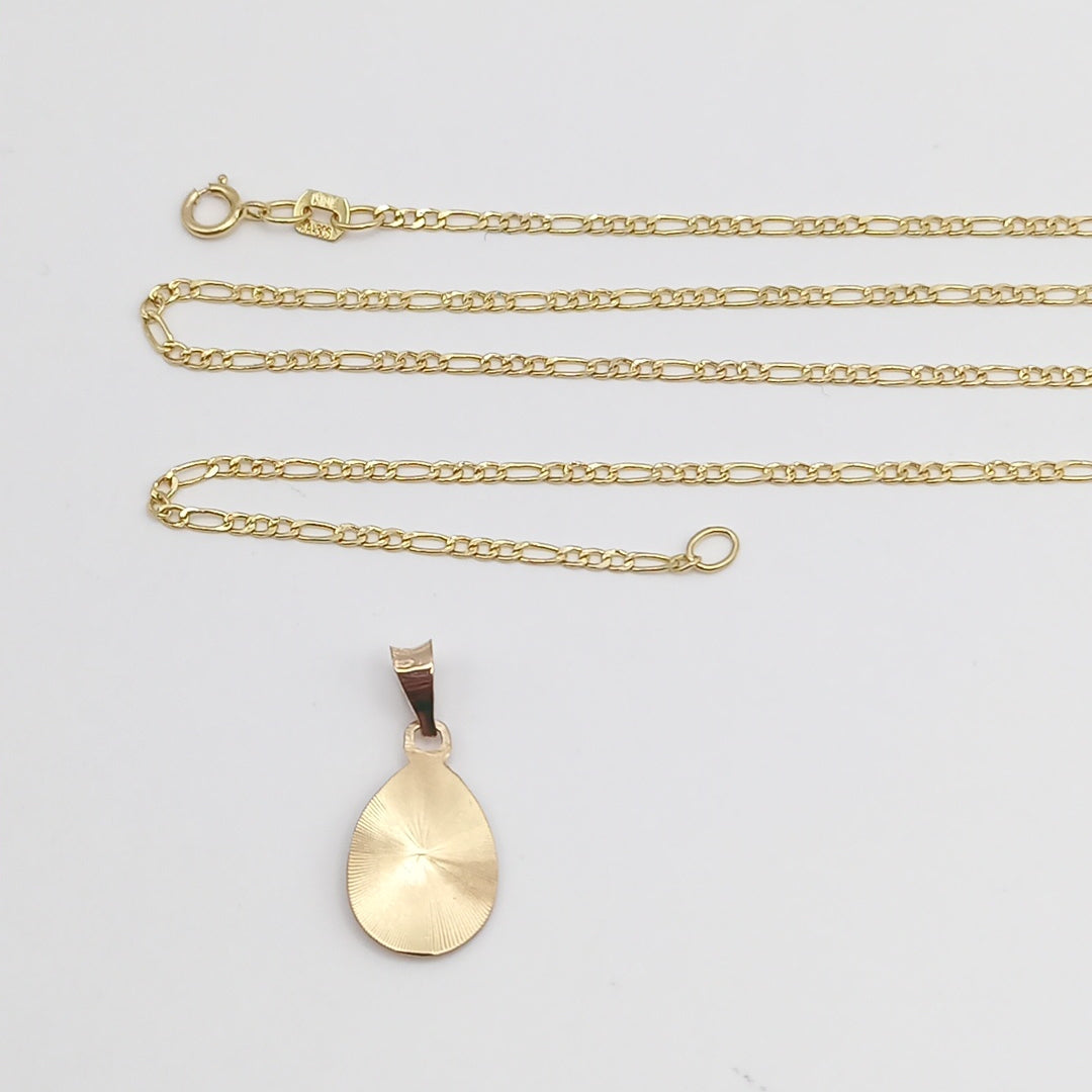 CADENA,MEDALLA RELIGIOSA ORO 10 K 1,40 GRMS (SEMINUEVO)