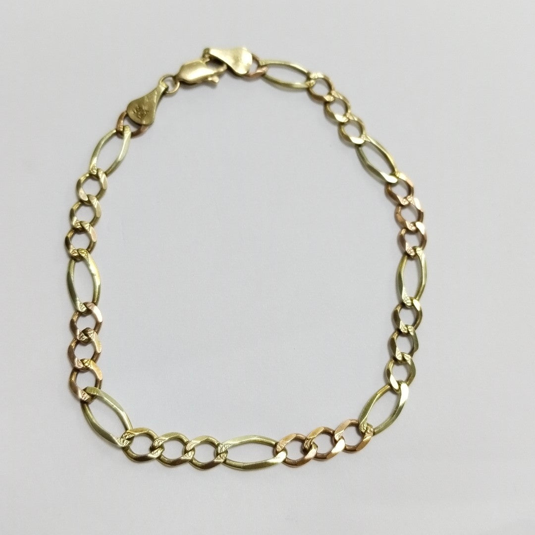 PULSERA ORO COMBINADO 14 K 7,80 GRMS (SEMINUEVO)