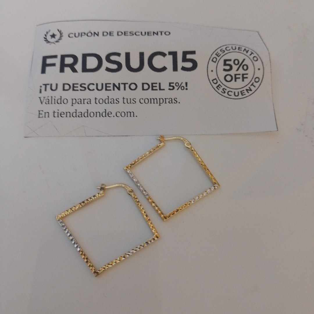 ARRACADAS PAR ORO, ORO BLANCO 14 K 1.9 GRMS (SEMINUEVO)