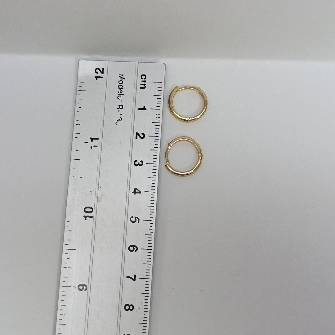 ARETES HUGGIES C CIRCONIA 14K 1.7 GR (NUEVO)