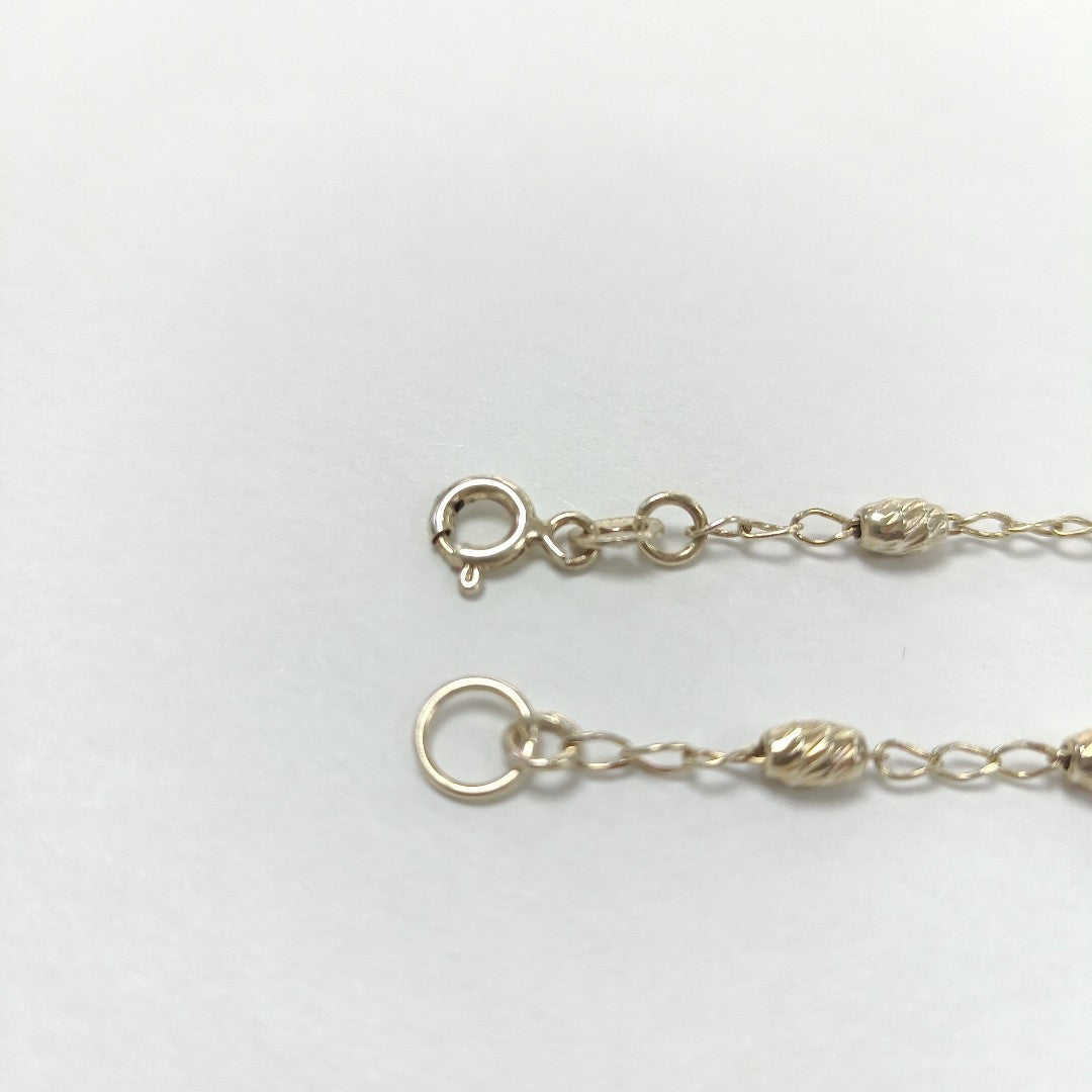 PULSERA TEJIDO CORAZON PLATA .925 18 CM 3.3 GR (NUEVO)