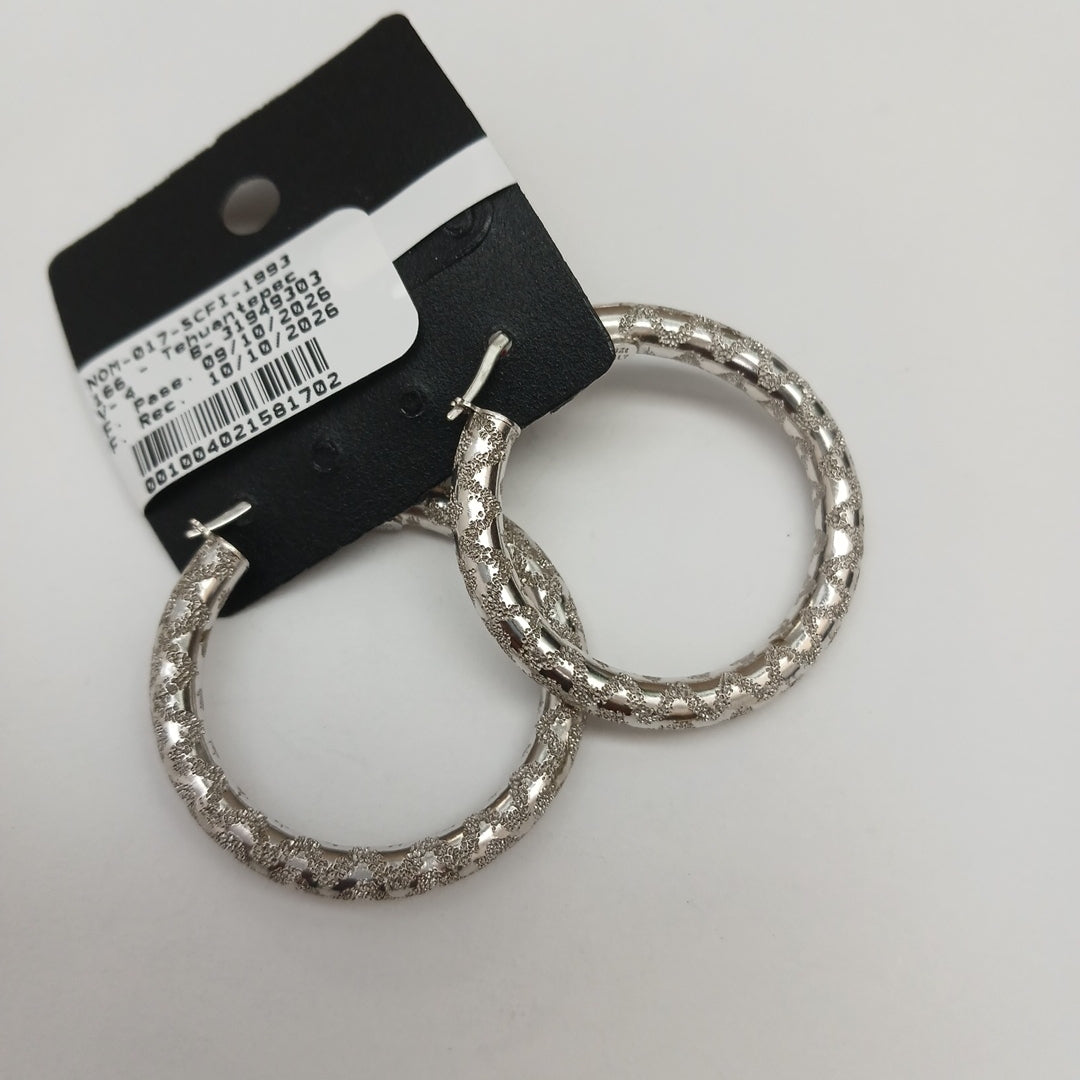 ARRACADAS PAR ORO BLANCO 14 K 4.6 GRMS (SEMINUEVO)