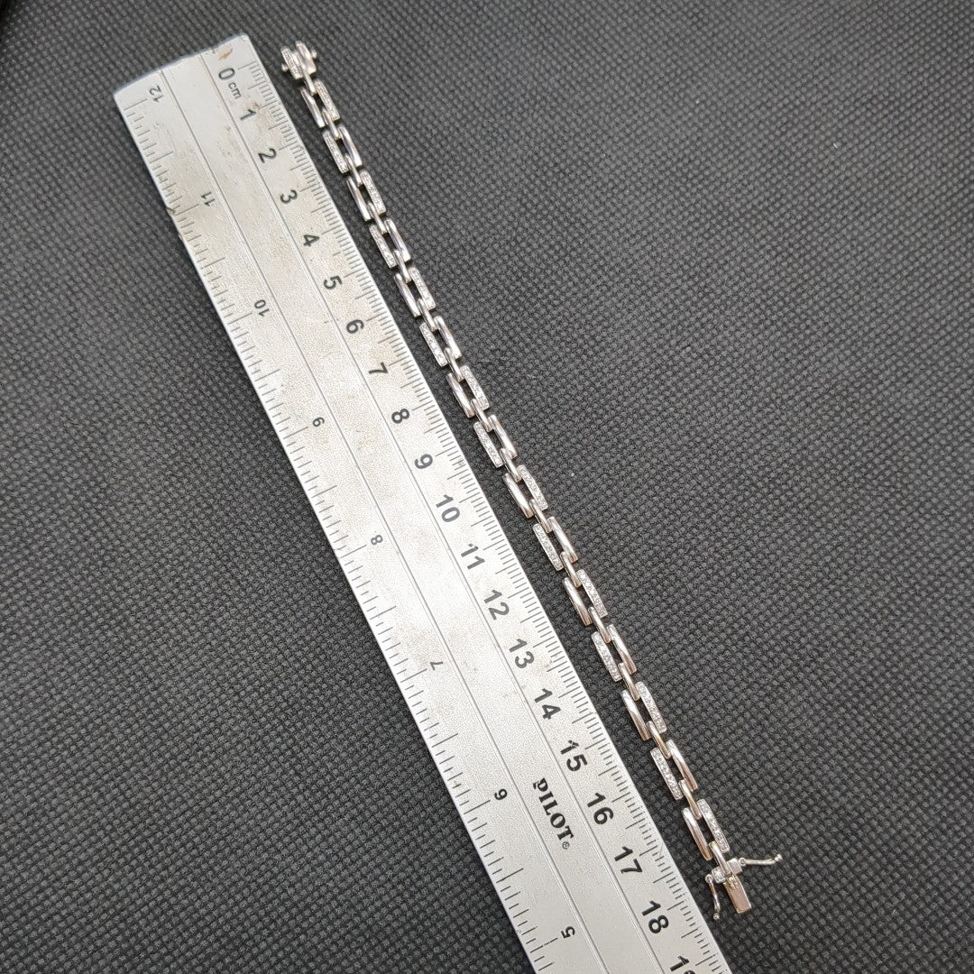 PULSERA ORO BLANCO 18 K 12,20 GRMS (SEMINUEVO)