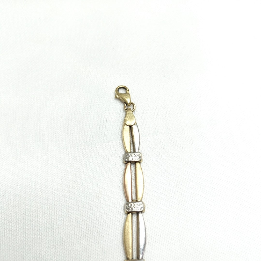 PULSERA ORO COMBINADO 10 K 6,30 GRMS (SEMINUEVO)