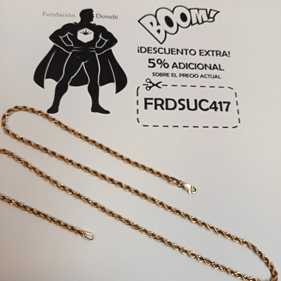 CADENA ORO 14 K 3.6 GRMS (SEMINUEVO)